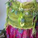 shoulder bag rustic wool handknit bag - lady of forest leaf and groves
