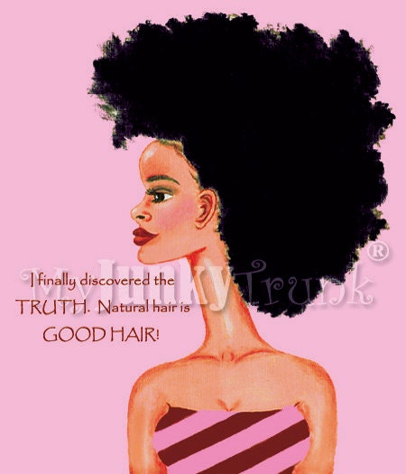 Good Hair-- African American Natural Hair Afro Print