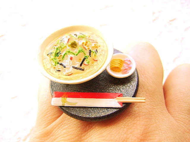 Japanese Food Ring Miniature Food Jewelry  Traditional Japanese