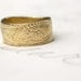 wide 14k yellow gold wedding band . bohemian paisley 14 k gold wedding band ring . ready to ship size 7 1/4 by peaces of indigo