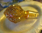 Vintage Marigold Carnival Glass Stopper Large