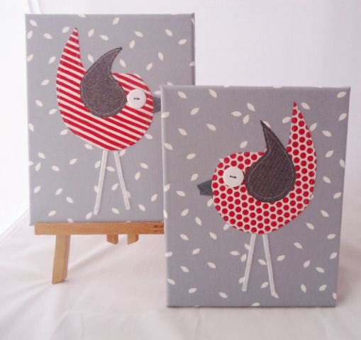 Oh so tweet.... Birdy canvas DUO LARGE Free shipping Australia