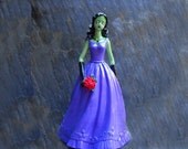 Zombie Girl Day of the Dead Inspired Statue - Purple Dress