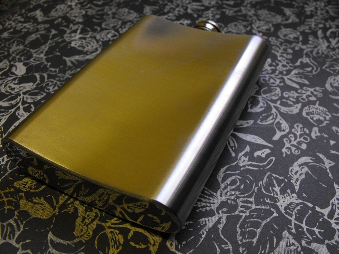 FN159 - Joker Decorated Stainless Steel Flask 8oz