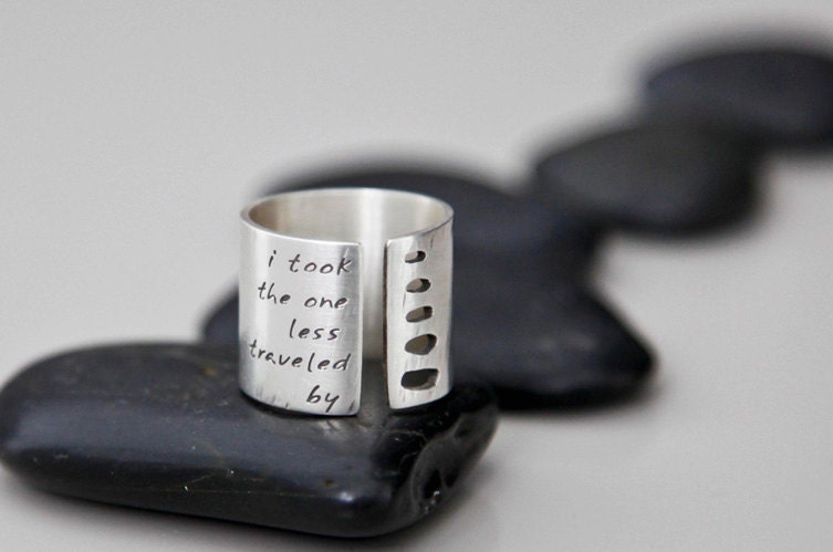 Stepping Stones Ring- Custom Personalized Words or Quote