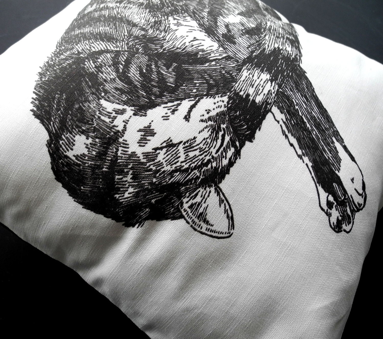 Tumbling Tiger Stuffed Illustrated Pillowcase