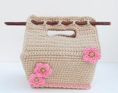 Instant Download Crochet Pattern - Bento-Style Carrier Lunch Tote