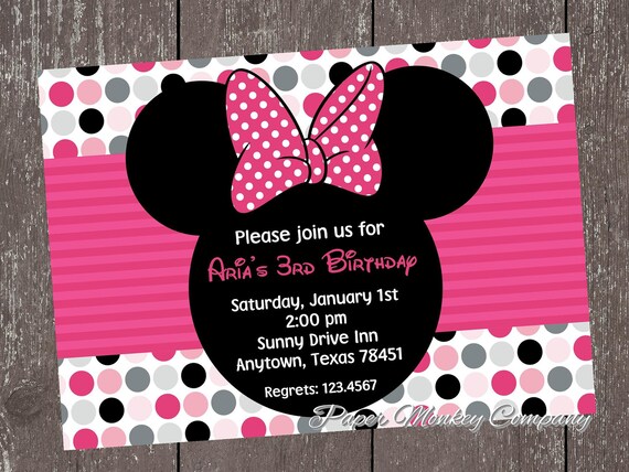 Minnie Mouse Birthday Invitations Il_570xn
