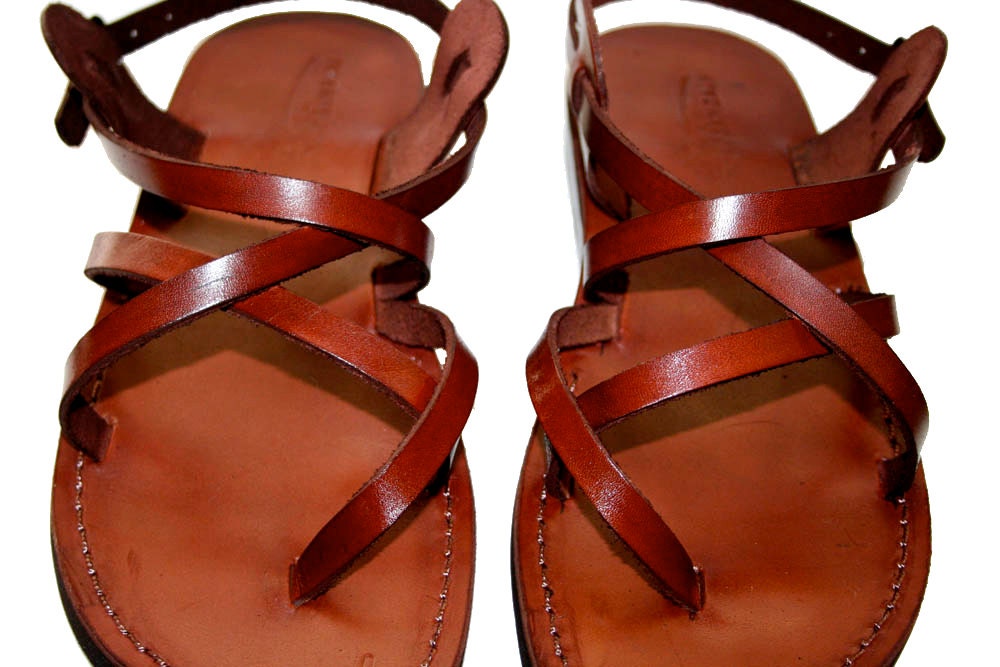 Brown Triple Leather Sandals