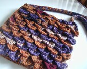 Multicolor Crocodile Stitch Handbag - Browns and Blues - Soft Soft Soft