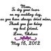Bride to her Mother Custom Embroidered Wedding Handkerchief Simple Script Font DRY TEARS Wedding Day Best FRIEND with scroll