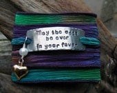 The Hunger Games Bracelet Wrap - May The Odds Be Ever In Your Favor STAMPING
