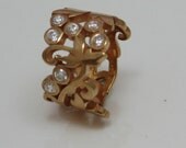 Reserved Item, Sterling Silver Design Ring,  with aquava Stones-size 6