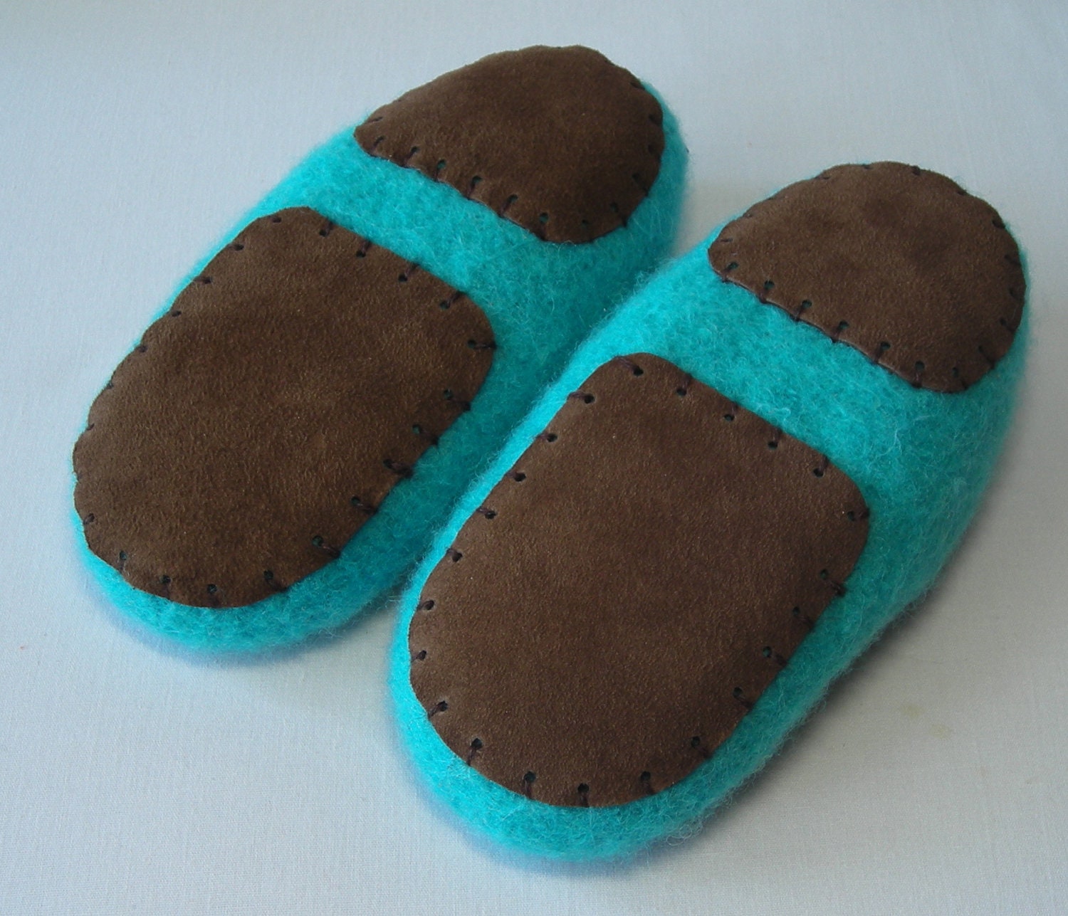 Slipper Soles - leather soles for children's slippers - knitting crochet felted slipper bottoms - fits sizes 7-12