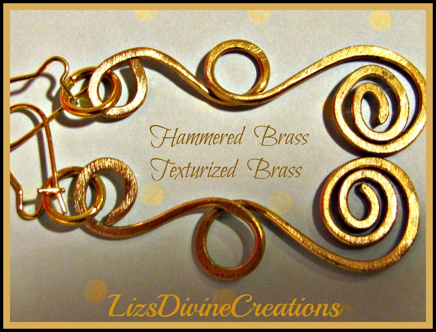 Brass or Silver Filled Texturized, Hammered, Swirl Swinging Pendulum Dangle Earrings SALE Was 45.00 Now Only 20.00