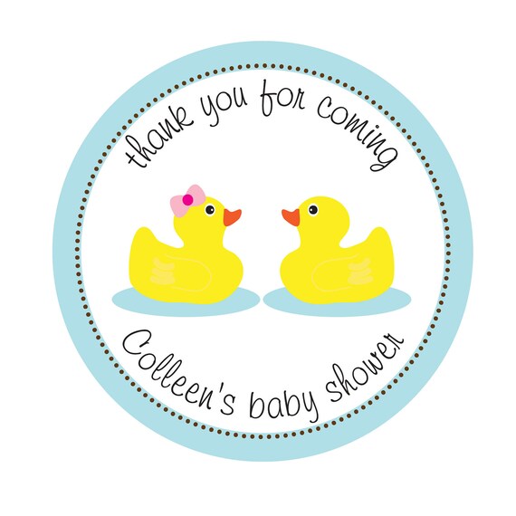 Personalized Stickers Rubber Duckie Theme Set of 50 Il_570xn