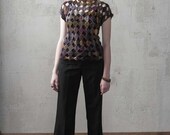 Knit.Wear's Octagon Dot Pullover - Chicken Payback - worsted weight handspun yarn