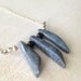 SALE Blue Coral Shark Tooth Necklace