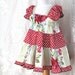 Boutique Toddler Dress Size 2T 3T 4T Summer Floral Red Rose Polka Dot Little Girls Dress Peasant Shabby Chic Toddler Dress Girls Clothing