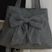 Diaper Bag / Book Bag / Purse- Medium Gray  w/ Double Handles and exterior pocket