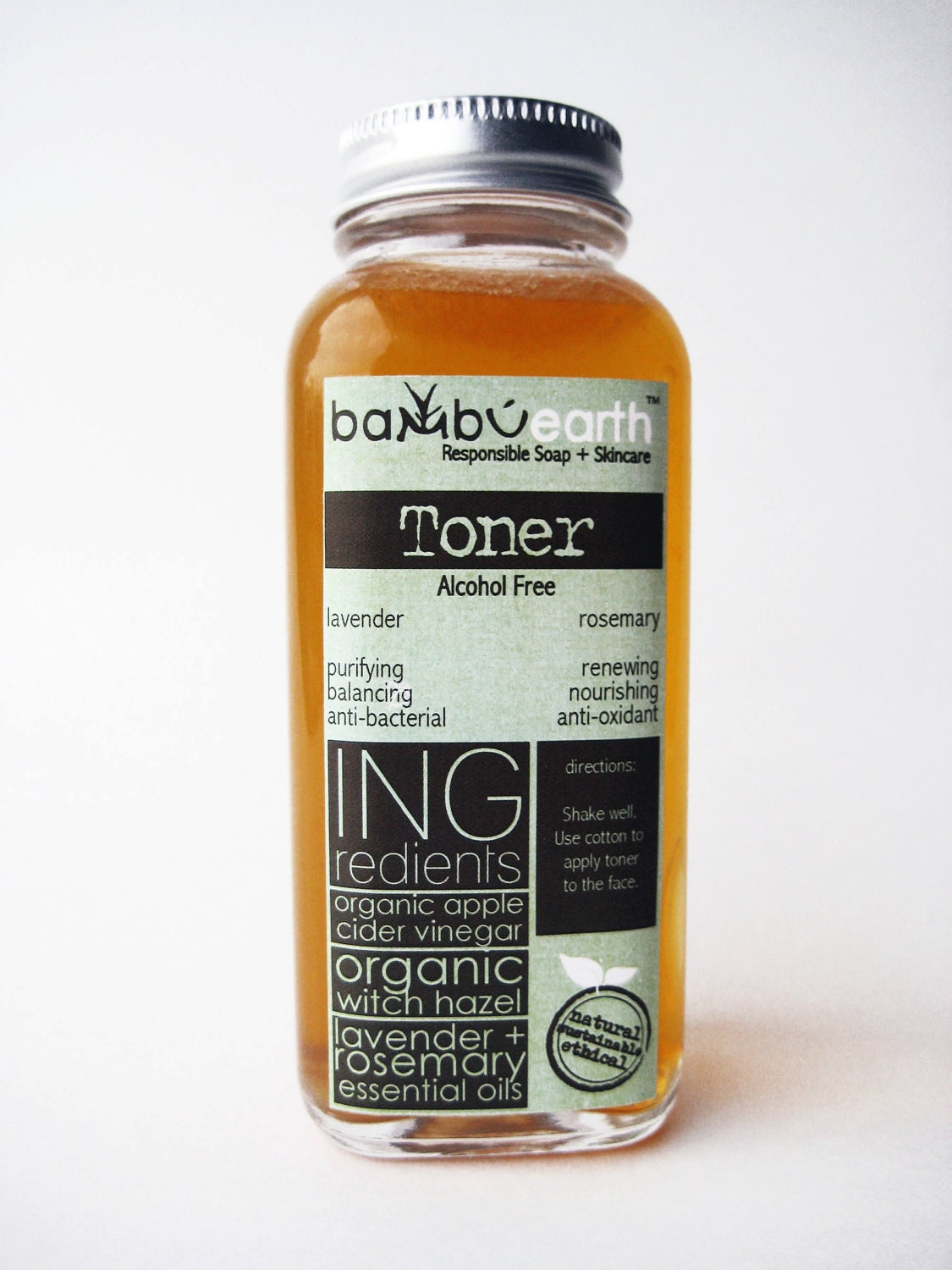 Toner : Alcohol Free Rosemary Lavender Facial Toner Natural Effective Safe
