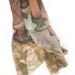 Hand painted silk chiffon scarf Green Ginkgo leaves-Green,beige,sands,hand painted silk scarf RESERVED to YIN QIN