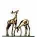 Grazing - Vintage Brass Deer - Mid Century - Holiday - Woodland Animal - Forest - Christmas - Winter - Gold - Home Decor - Figurine