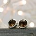 Smoky Quartz Earring, Sterling Silver Stud Earrings, 8mm Chocolate Brown Gemstone Studs, Silver Studs, Post Earring, Smoky Quartz Jewelry