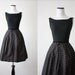 1950s dress - black eyelet party dress