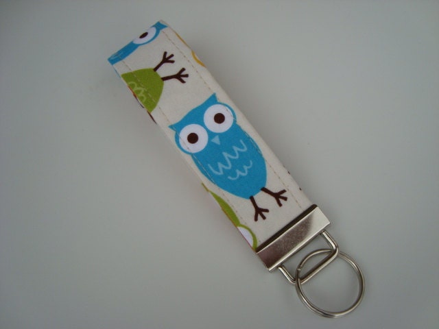 Wristlet Key Fob / Key Chain -Zoologie Owls