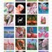 Pink Flamingo Lovers Collage Scrabble Tile Magnet Jewelry Craft Earrings 2 Digital Image Sheets
