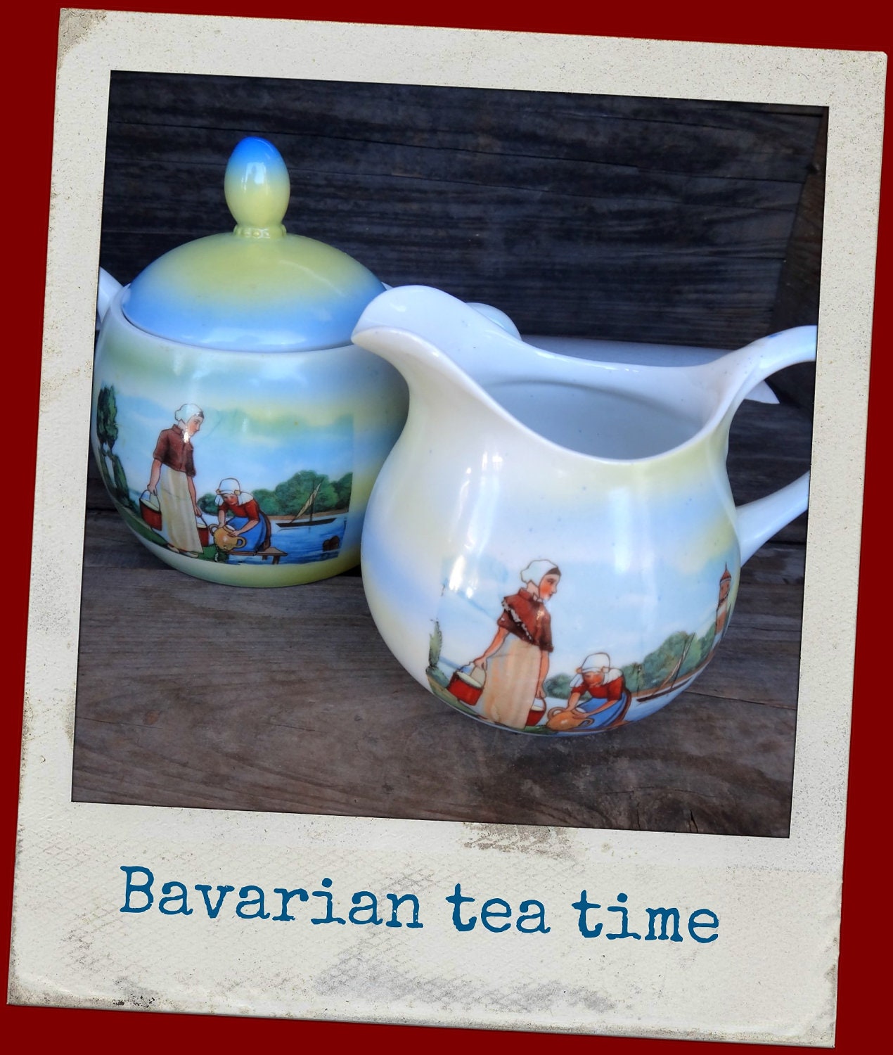 Vintage Bavarian Cream and Sugar Set