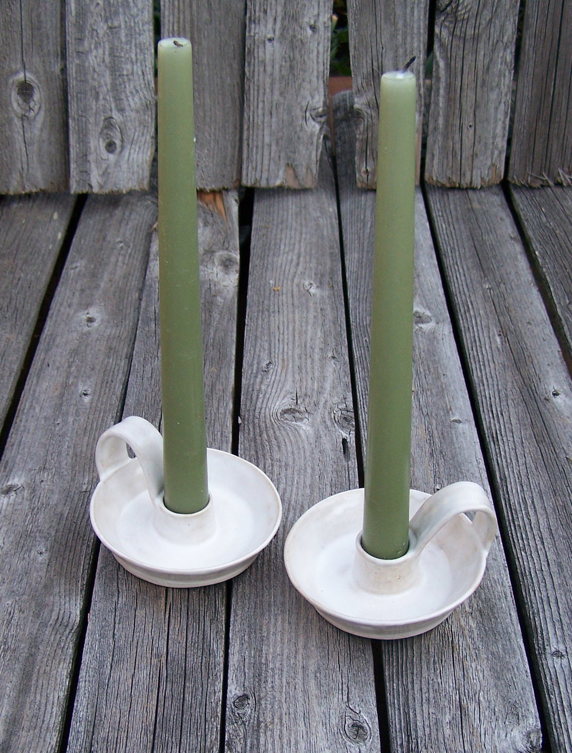 Alabaster (White) Taper Candle Set