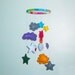 Cloud Star Mobile- rainbow colored-baby nursery