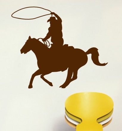 Cowboy Vinyl Wall Decal - Item 125