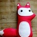 SUMMER SALE  - Handmade red fox stuffed animal, Liam - Made to order