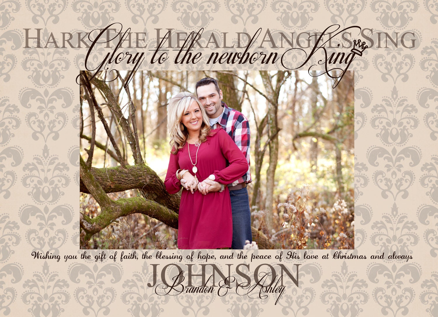 Religious Double sided printable 5X7 Custom Christmas Photo Card Il_570xn