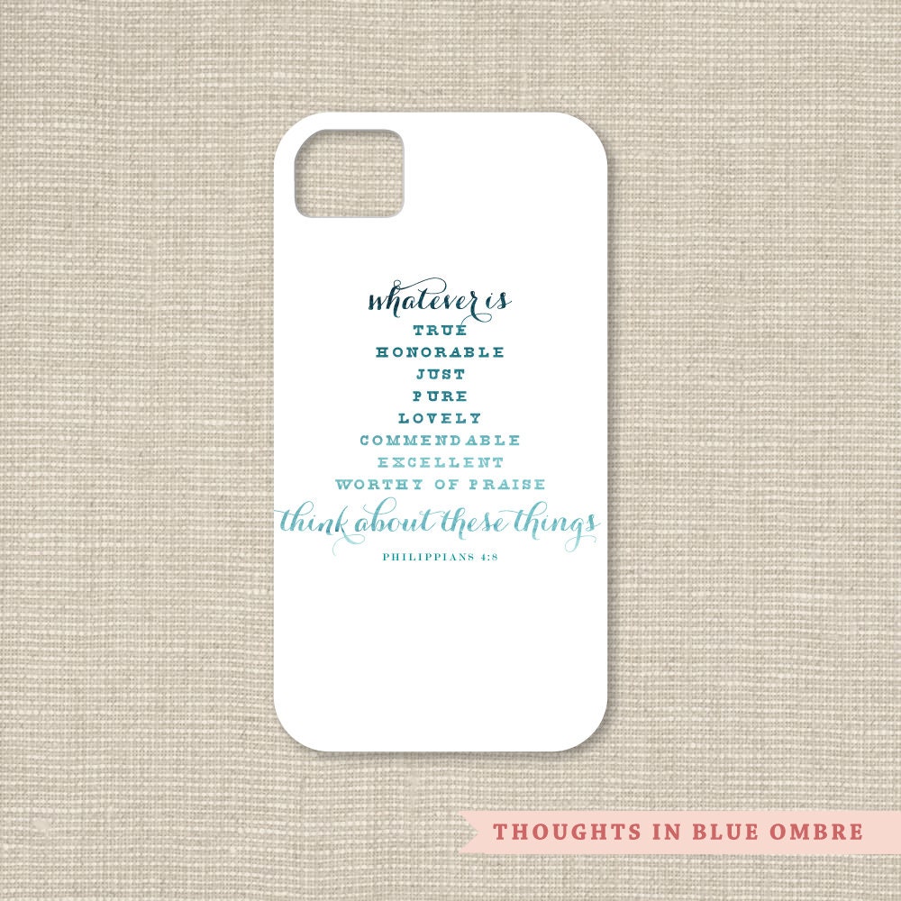 iPhone Case / 4 or 5 / Ombre Bible Verse