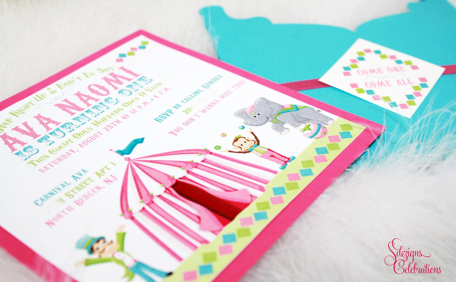 Girly Circus - Carnival Invitation Il_570xn