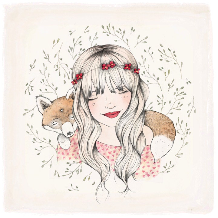 FOX DREAMS - 10 X 10 fine art print