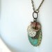 Original Art Pendant Cluster Necklace - Letters from the Sea.