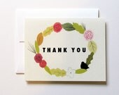 Floral Thank You Card (A2 size with matching envelope)