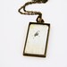 Sparrow - Fine Art Glass Tile Photo Pendant - bird nature gold autumn fall creature wings photograph brass chain necklace