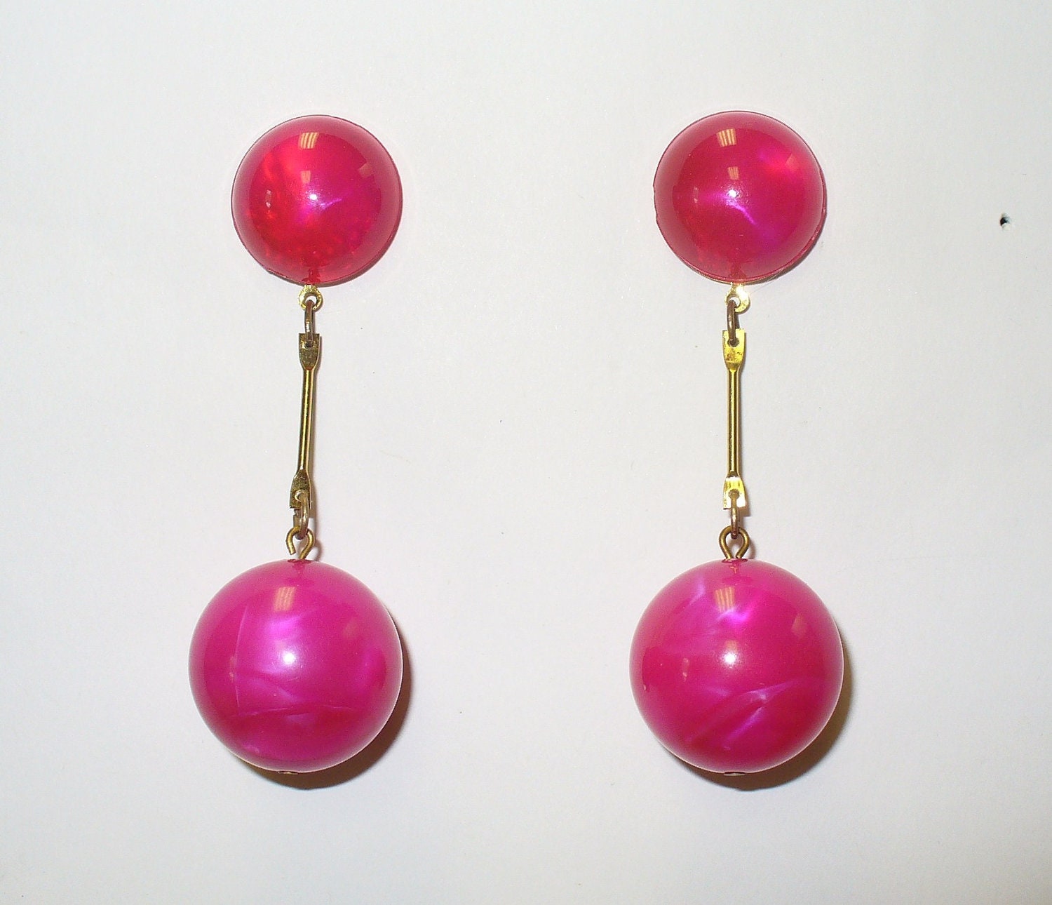 Vintage Lucite 60's Go Go Earrings DEADSTOCK