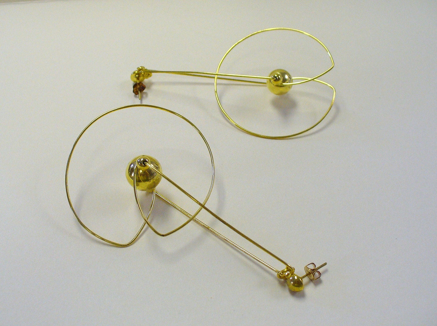 Vintage Geometric Disco Earrings DEADSTOCK