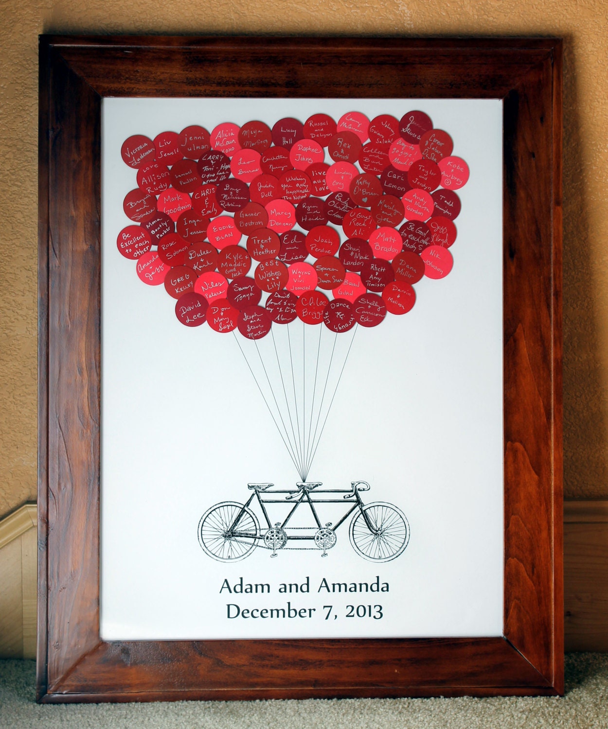 Wedding Guest Book Balloons Tandem Bike for up to 150 Guests