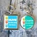 Retro 3 Owls Silver Custom Pet ID Tag