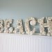 Beach Decor Seashell Letters, 5pc - Nautical Shell Letters Spell BEACH or Any Word in Shells, 5PC