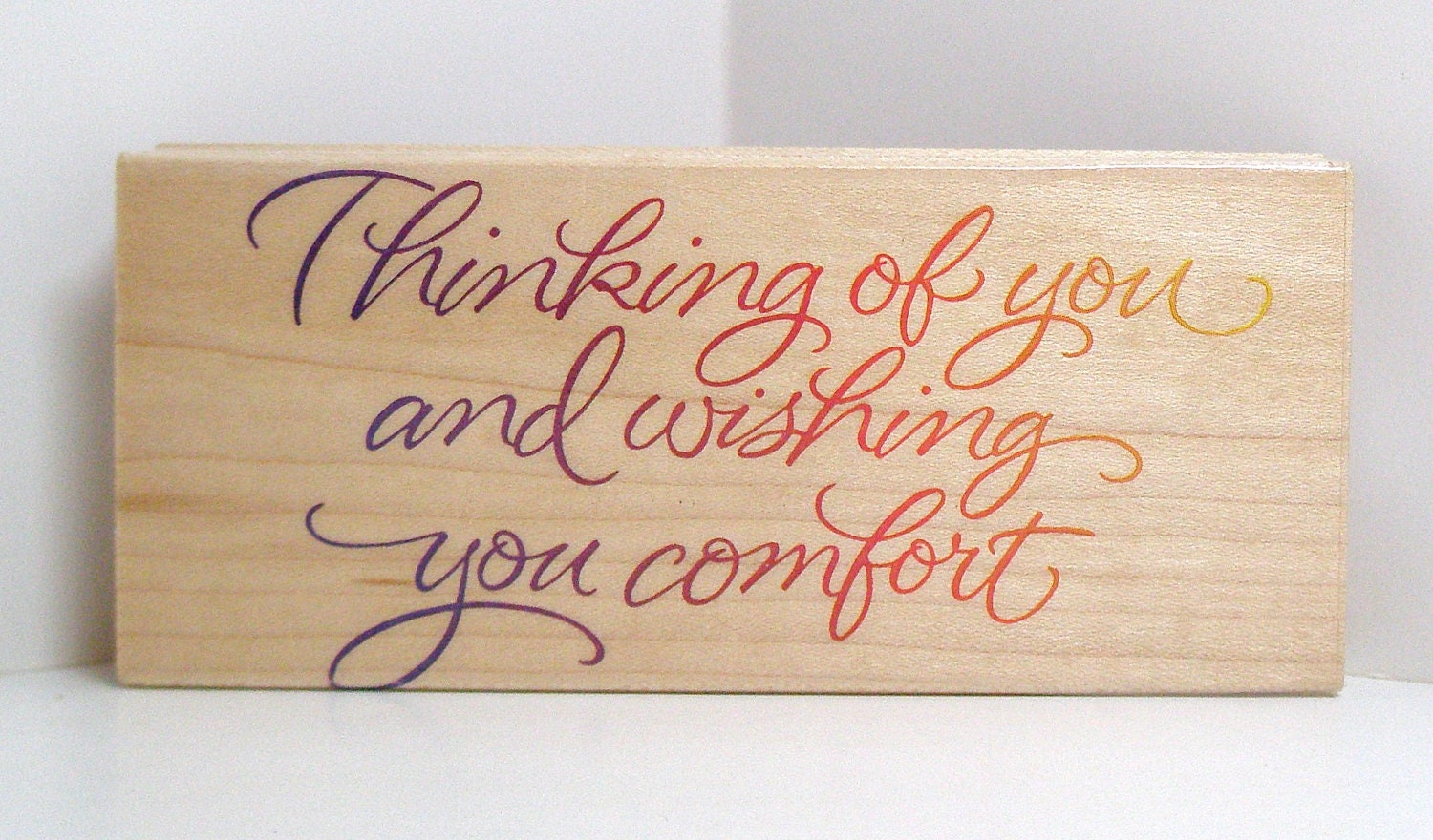 Thinking of You and Wishing You Comfort Rubber by PollysPlace