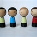 Star Trek Kokeshi Wood Peg Dolls or Holiday Ornaments